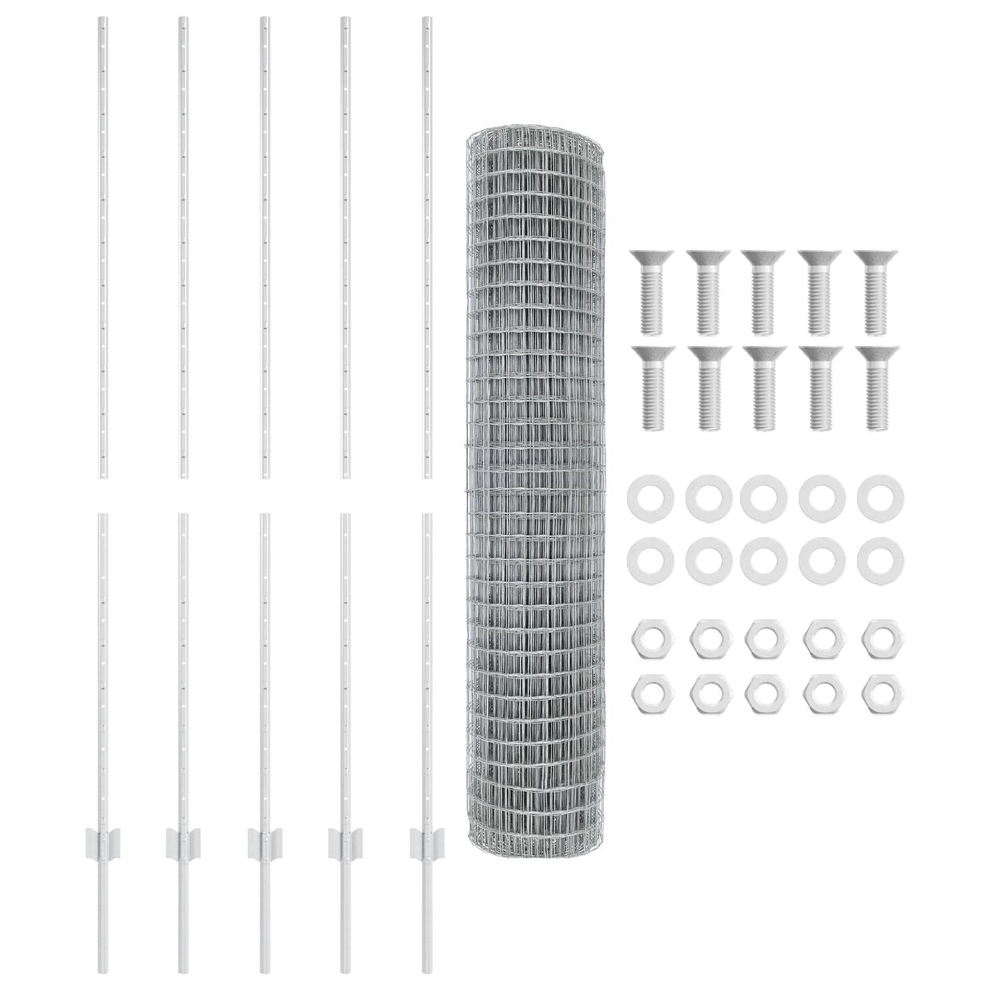 Euro Hek Set Set Van 2 Gegalvaniseerd Staal 10 X 1.6 Meters
