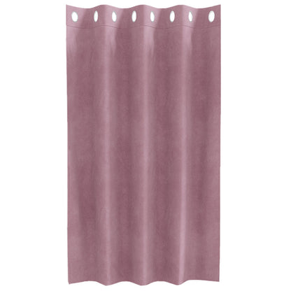 Blackout Gordijnen 2 Stuks Velours Donkerroze 140 x 140 cm met oogjes