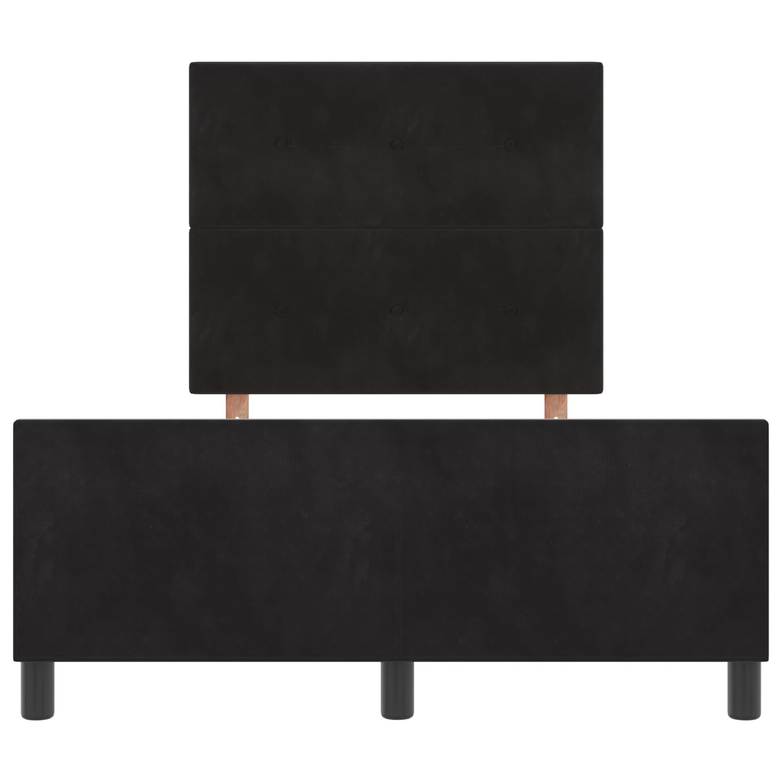 Zwarte Fluwelen Bedbodem 120X200 Cm Crème