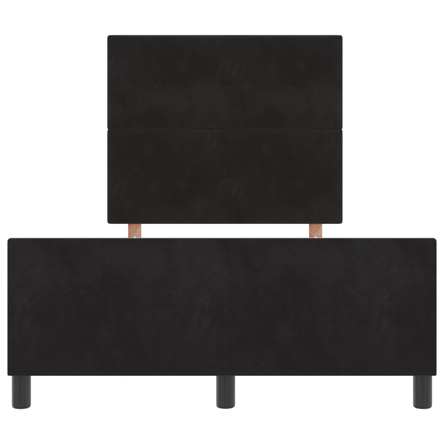 Zwarte Fluwelen Bedbodem 120X200 Cm Crème