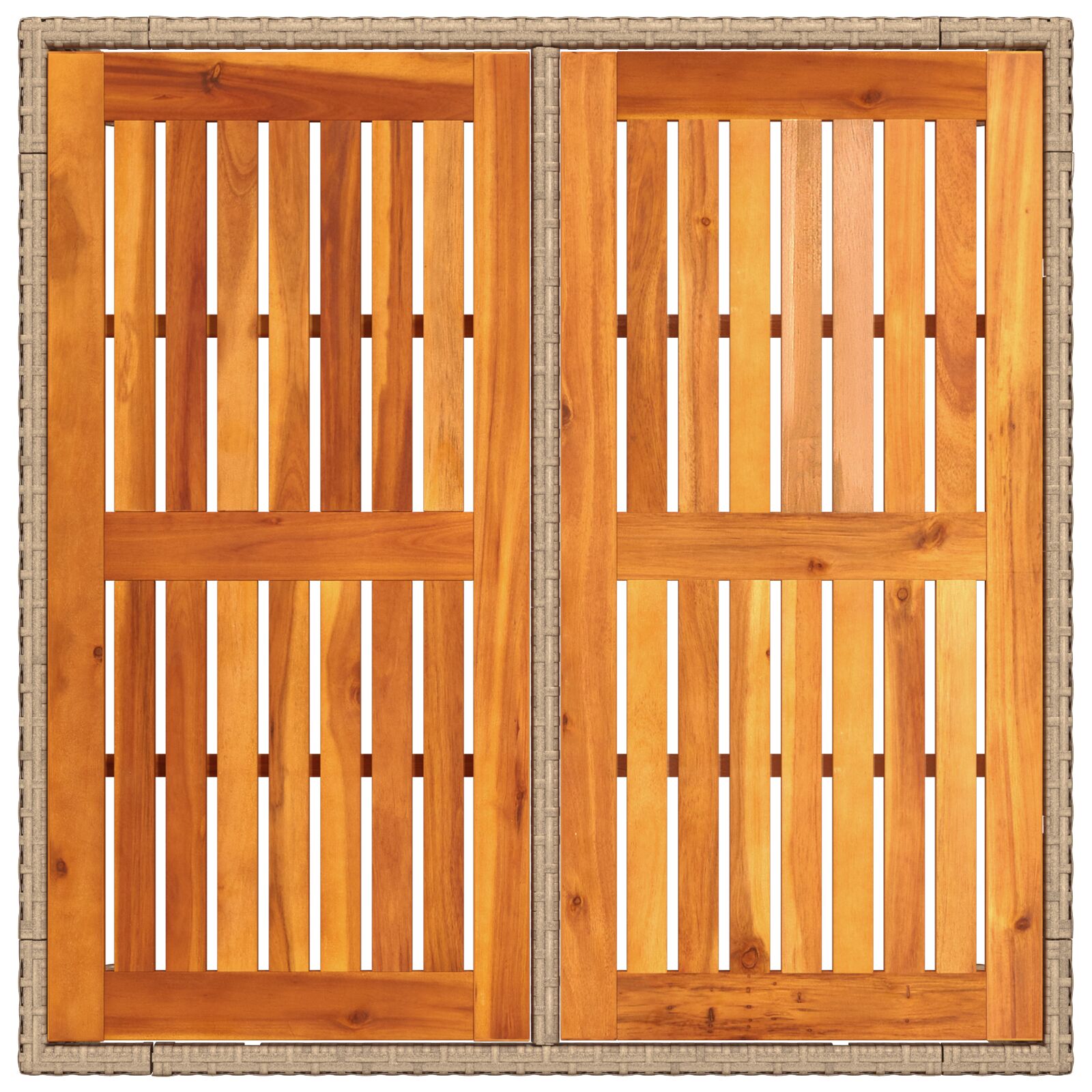 5 Delige Tuin Eetset Met Kussens Beige Poly Riet