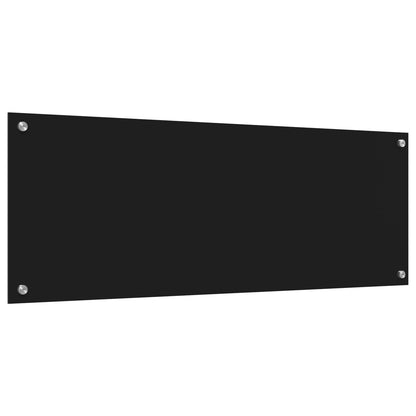 Keukenachterwand 110X40X0,6 Cm Gelaagd Glas Zwart 110 x 40 cm