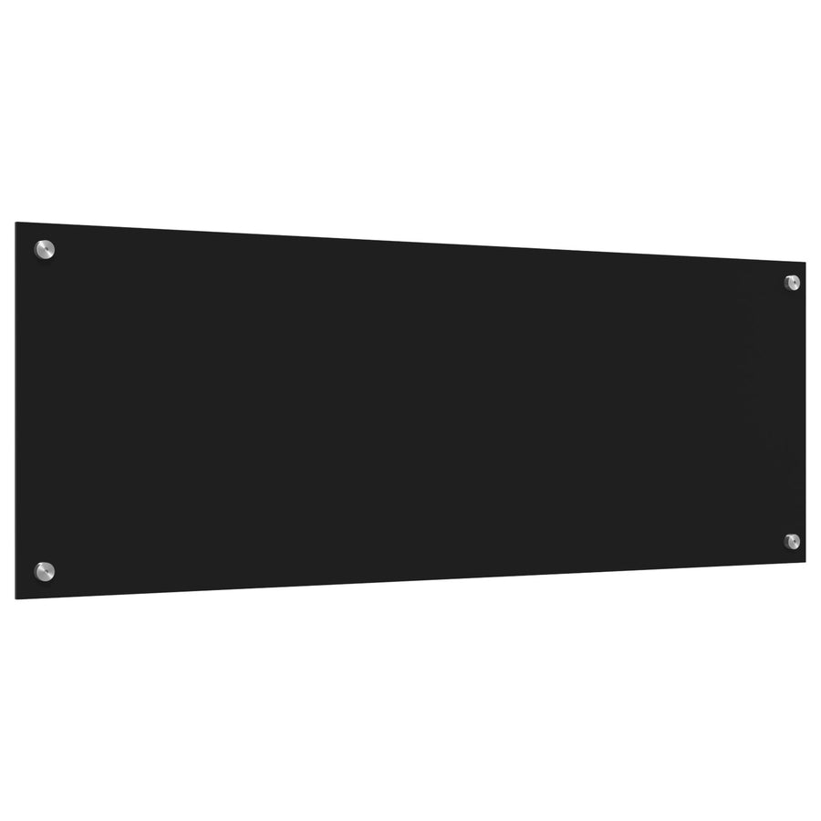 Keukenachterwand 110X40X0,6 Cm Gelaagd Glas Zwart 110 x 40 cm