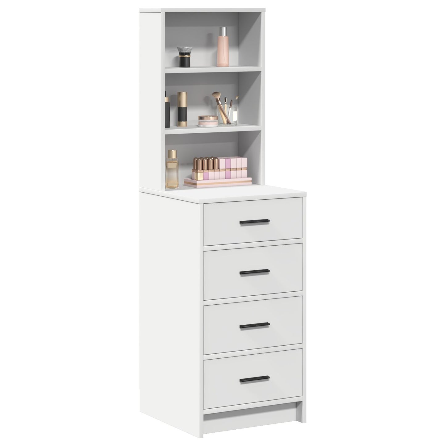 Highboard 40X41X135 Cm Bewerkt Hout Wit