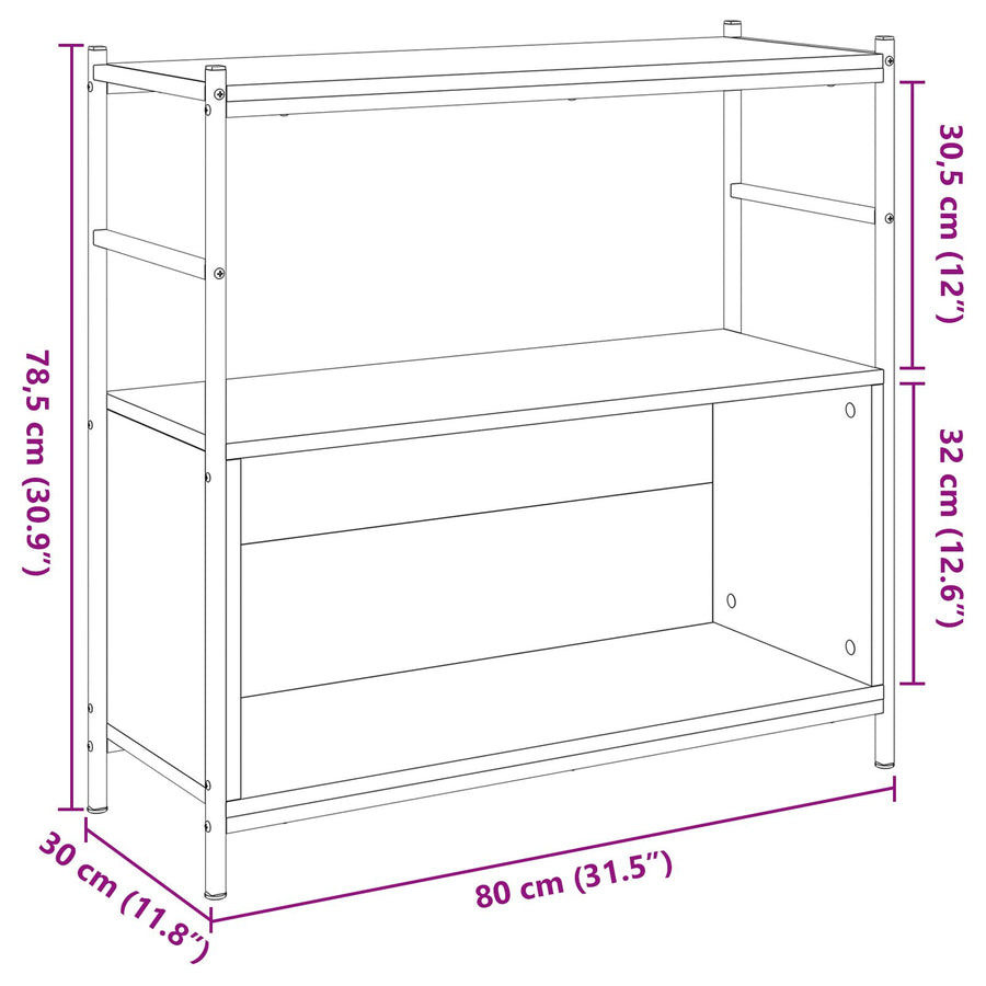 Boekenkast Artisian Eiken 80X30X Houtmateriaal 78,5 cm Artisan eiken