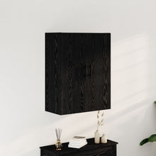 Wandkast Zwart Eiken 69,5X34X90 Cm Gelaagd Hout