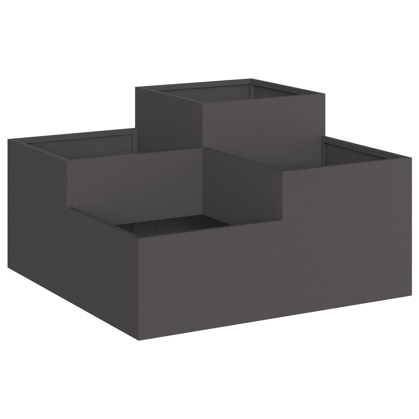 Tuinbak Staal Zwart 80 x 80 x 48 cm