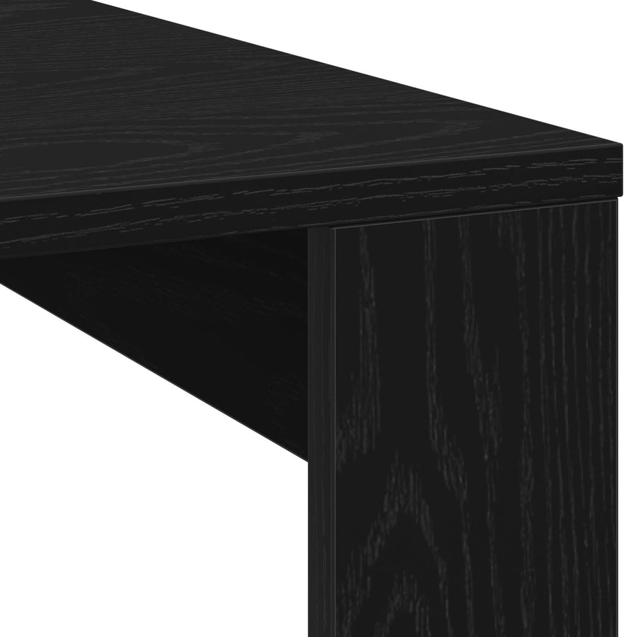 Salontafel Gelaagd Hout 100 x 100 x 35 cm Zwart Eiken