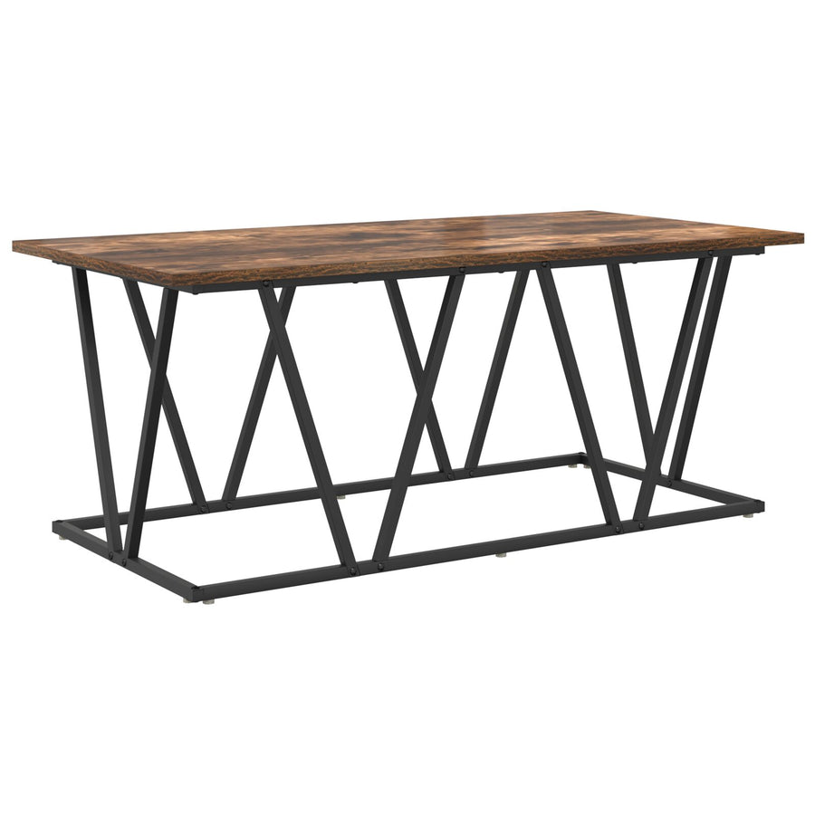 Salontafel Rookeiken 100X50X40 Cm Hout En Metaal Gerookt eiken