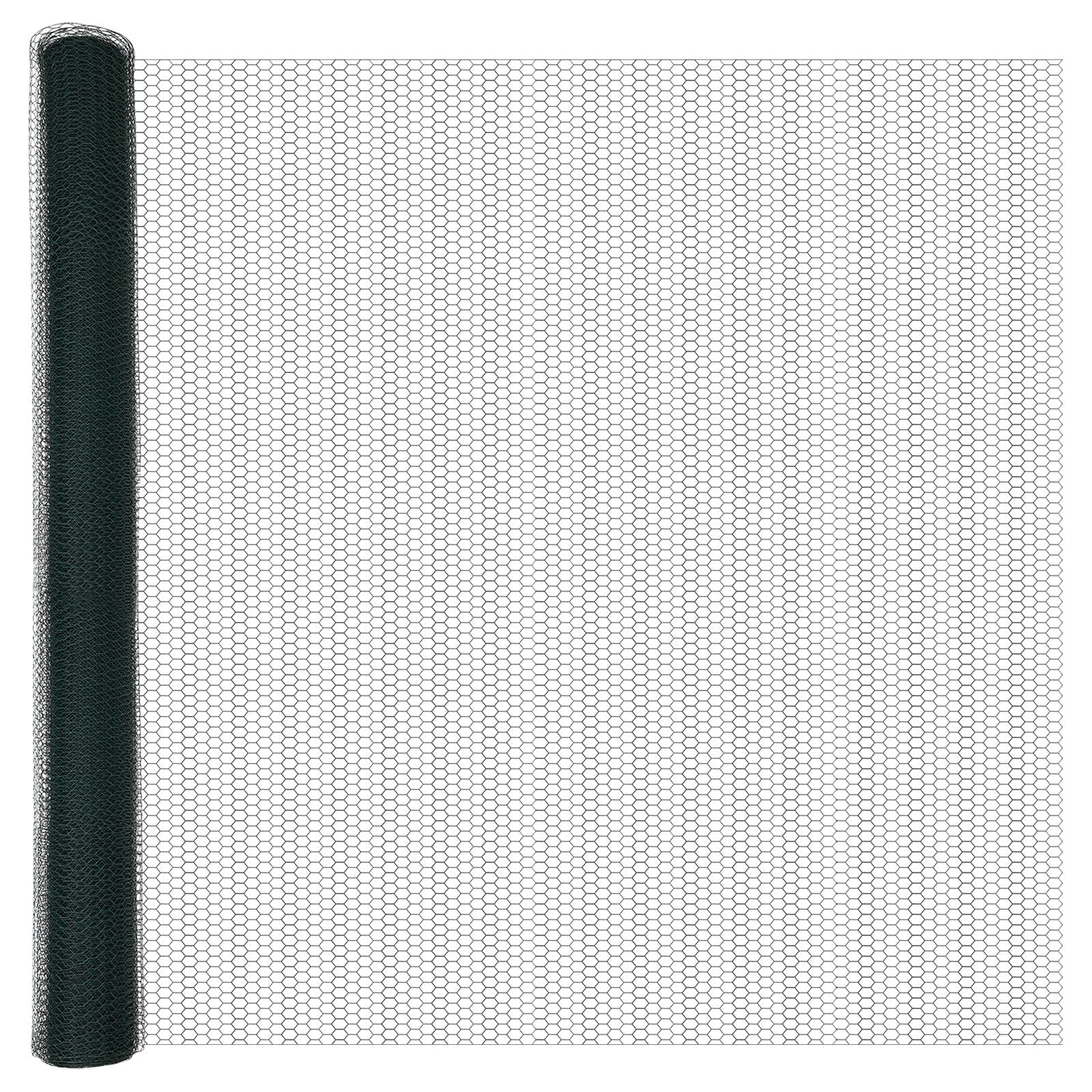 Hekpalen 11 Stuks U-Kanaal Groen 150 Cm Staal,  Hexagonaal Hek Groen 1,5X50 M Staal