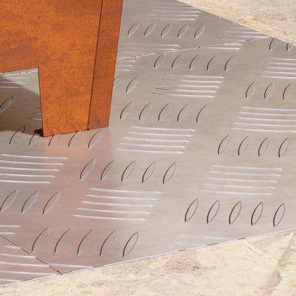 Aluminium Checker Platen 4 Stuks Antislip 40X40 Cm 40 x 40 x 0,3 cm Vierkant