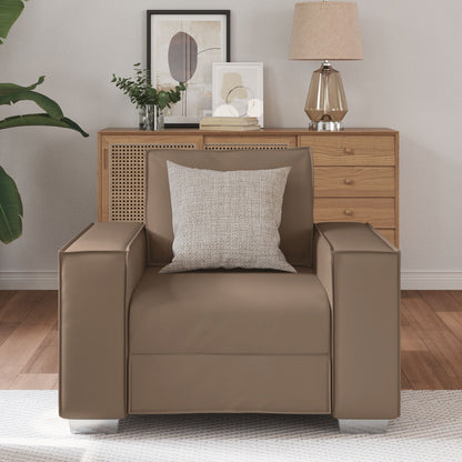 Fauteuil Kunstleer Cappuccino 59 cm