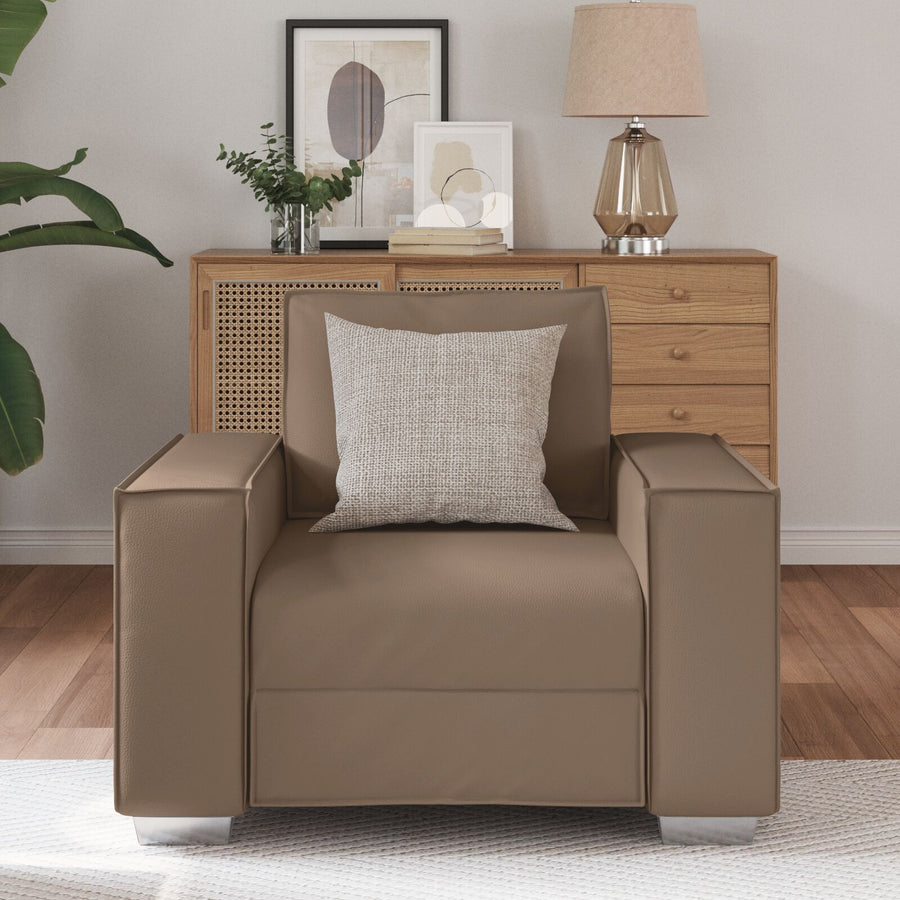Fauteuil Kunstleer Cappuccino 59 cm