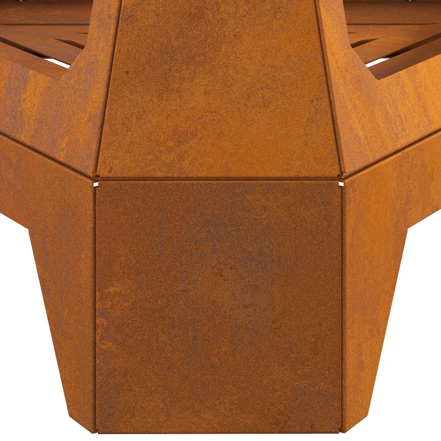 Vuurkorf Met Schouw 50X43X52 Cm Verweerd Staal Weerbestendig staal/Bruin