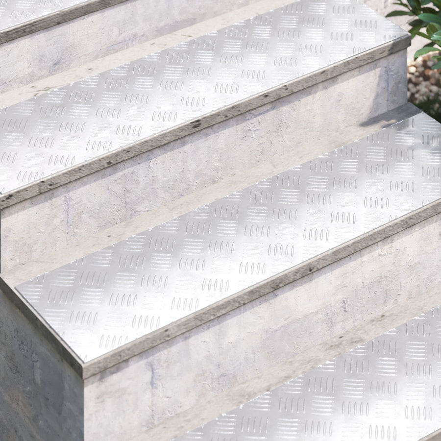 Aluminium Checker Platen 4 Stuks Anti-Slip 100X25 Cm 100 x 25 x 0.2 cm Rechthoekig
