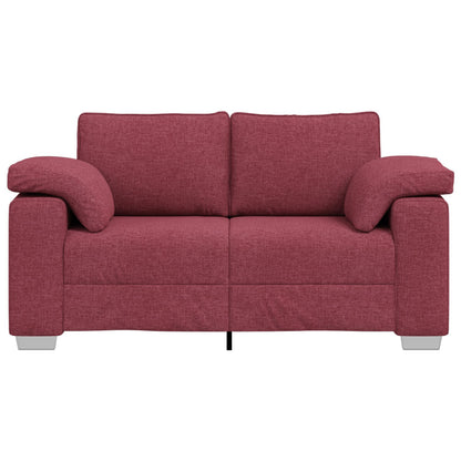Love Seat Bank Wijnrood Stof Wind rood 120 cm