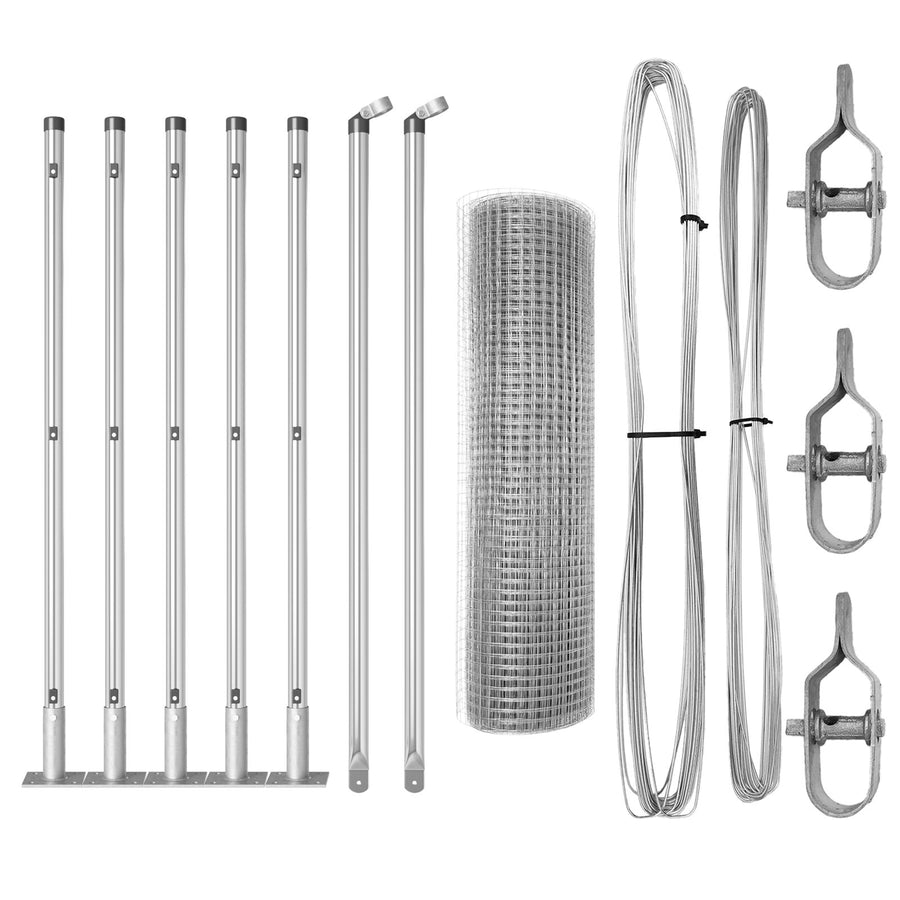 Hekpaal Set Set Van 2 Gegalvaniseerd Staal 10 X 0.5 M Duurzaam Gegalvaniseerd Staal