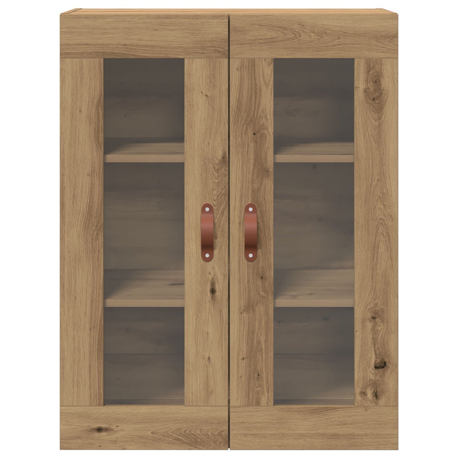 Wandkast Met Glazen Deuren Artisan Eiken 69,5X34X90 Cm