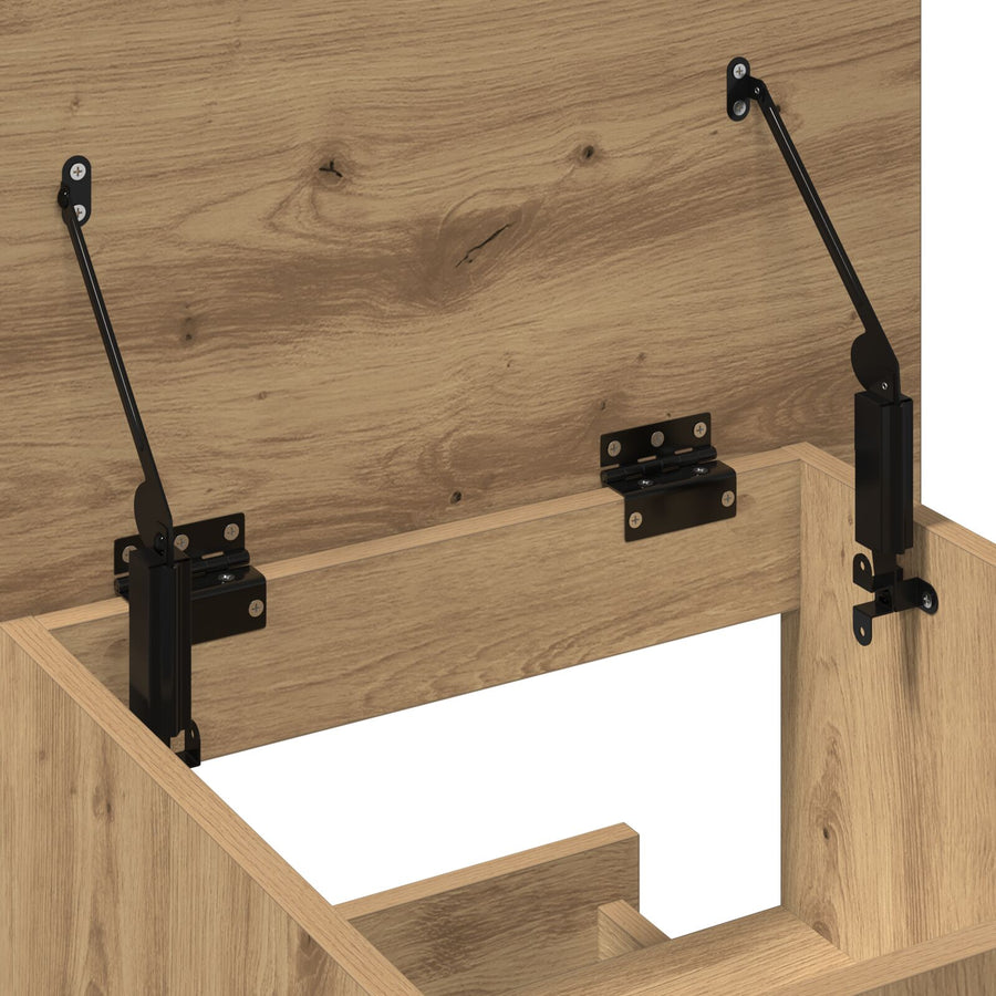 Podium Met Wielen Artisan Eiken Geengineerd Hout