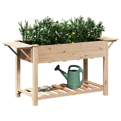 Tuinbak Met Planken 155X59X76 Cm Massief Grenenhout 155 x 59 x 76.5 cm