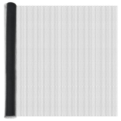 Hekpalen 22 Stuks U-Kanaal Grijs 150 Cm Staal,  Zeshoekig Hek Grijs 1.5X100 M Staal