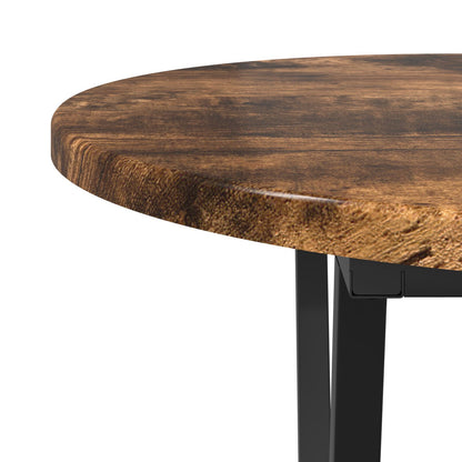 Salontafel 80X40X40,5 Cm Geengineerd Hout En Metaal Gerookt eiken