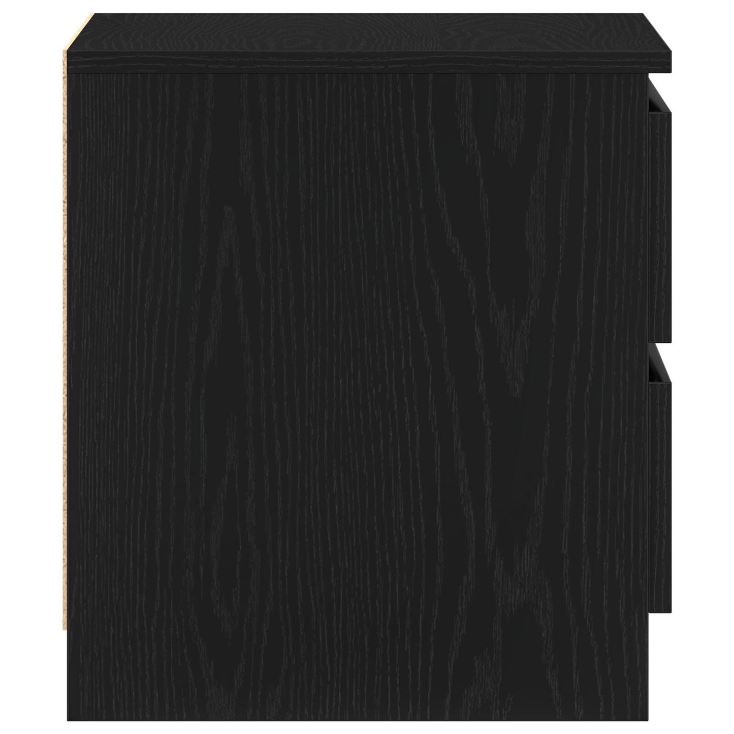 Nachtkastjes 2 Stuks Zwart Eiken 50X40X43,5 Cm Geengineerd Hout