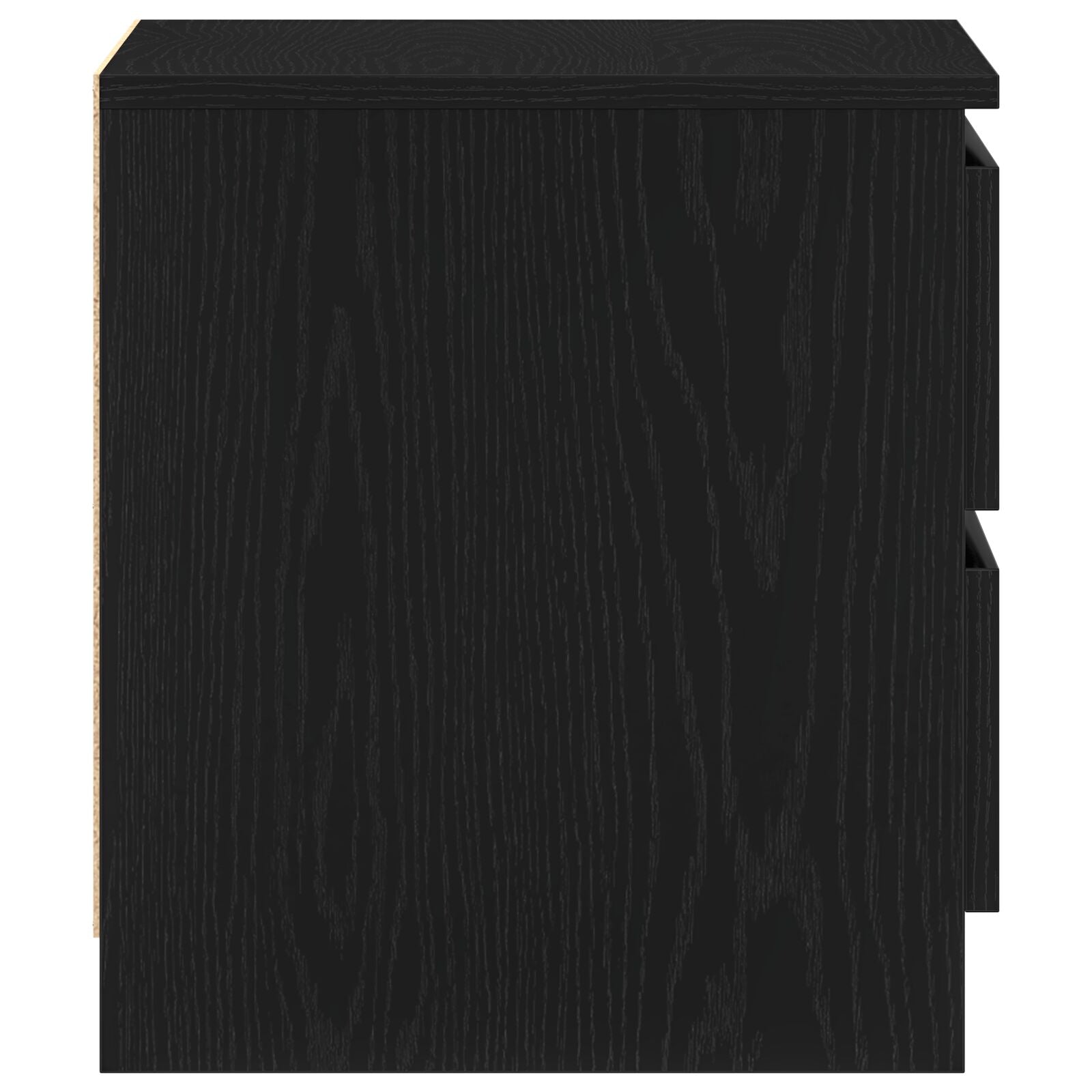 Nachtkastjes 2 Stuks Zwart Eiken 50X40X43,5 Cm Geengineerd Hout