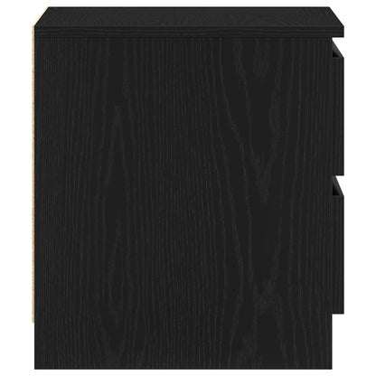 Nachtkastjes 2 Stuks Zwart Eiken 50X40X43,5 Cm Geengineerd Hout