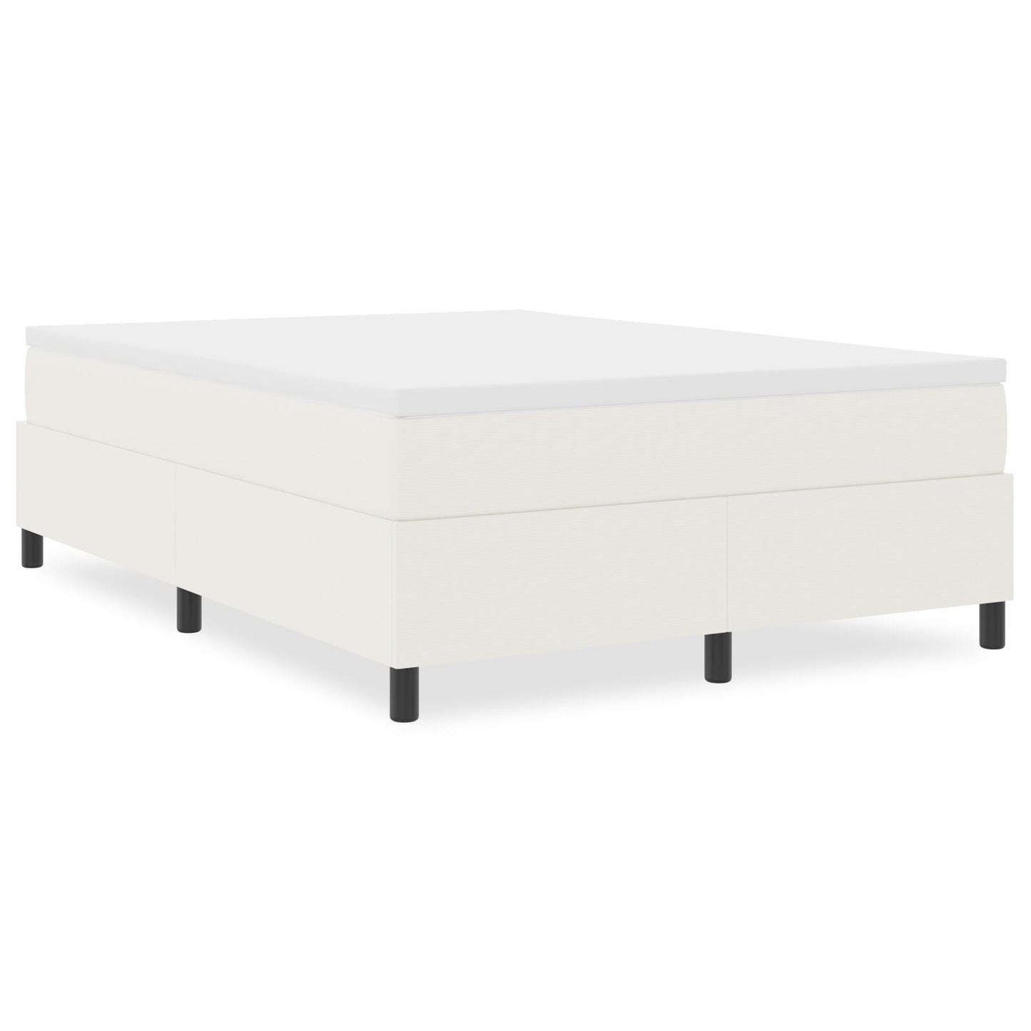Boxspringbed Corduroy Stof Crème 160 x 200 cm