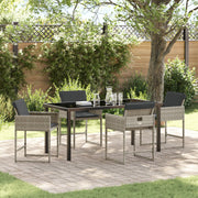 Tuinset poly rattan lichtgrijs 4 personen