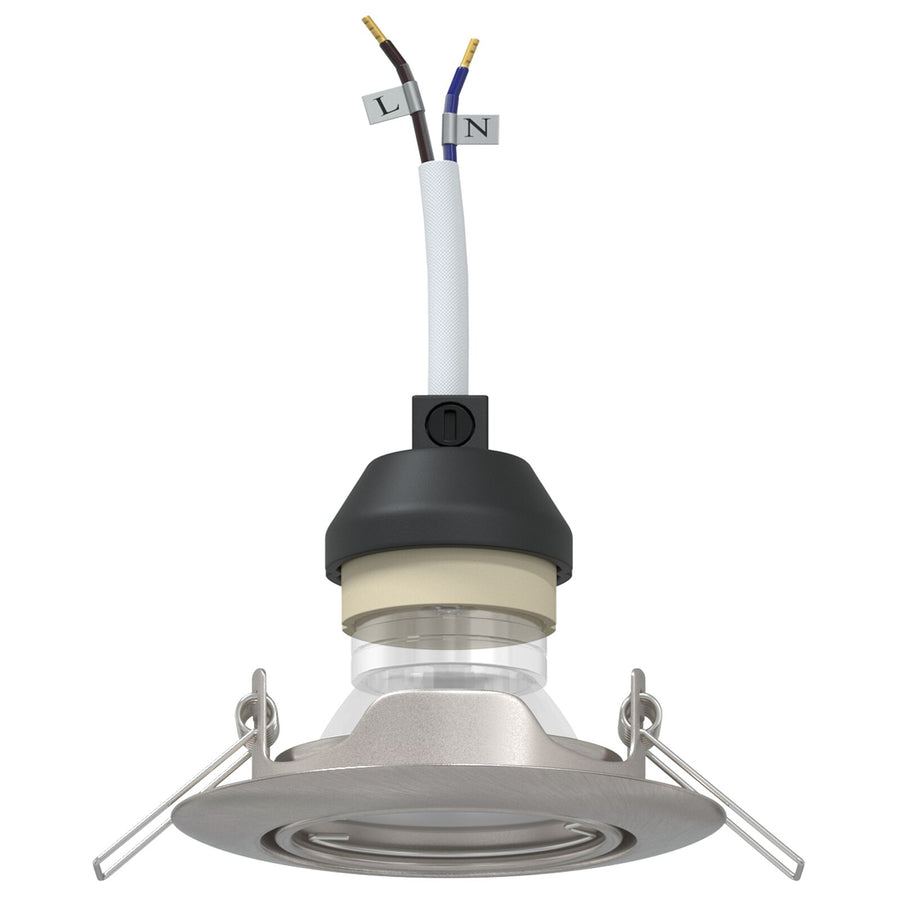 Lampen Set Van 12 Metaal 9 Cm Ingebouwde Lampen Rond Zilver
