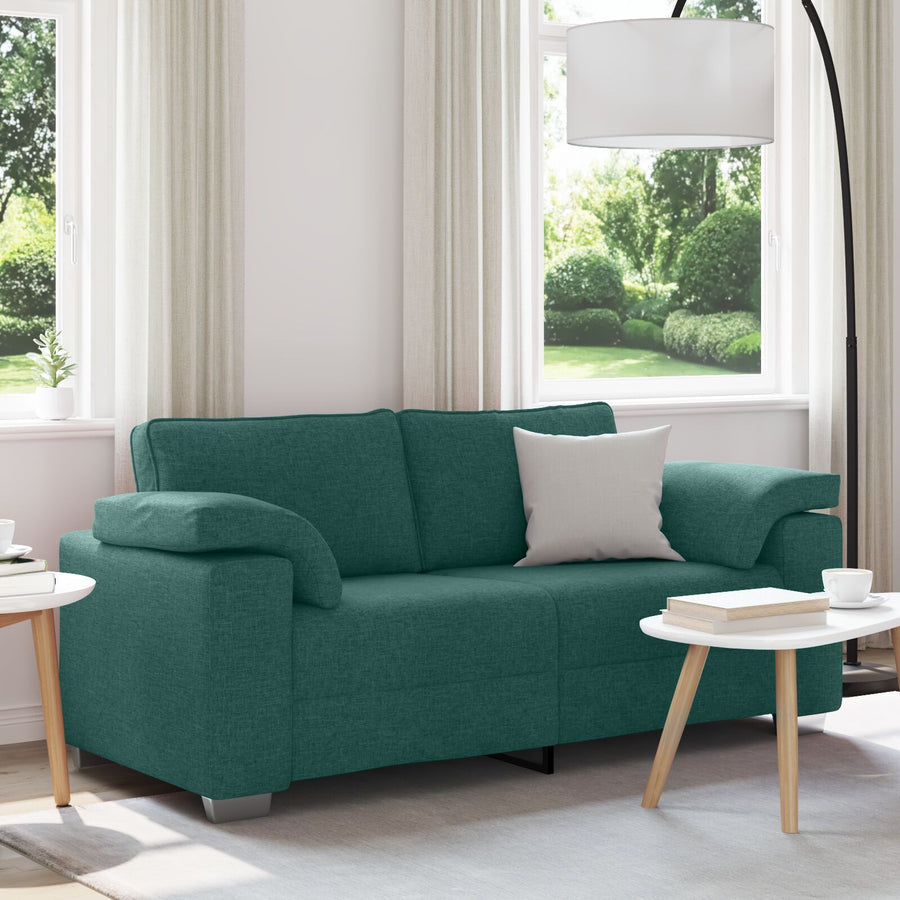 Bank Polyester Standaard Duurzaam 3-Zitsbank Donkergroen 140 cm