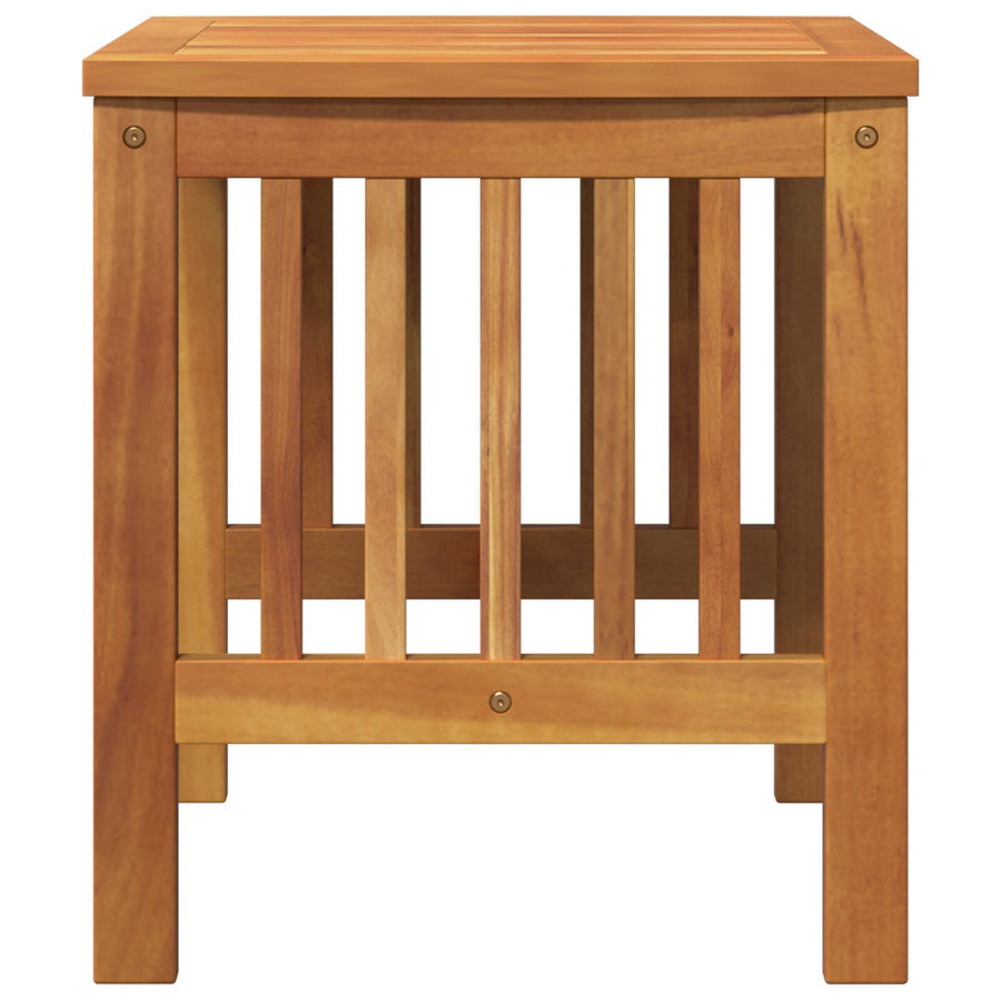 Tuin Bijzettafel Bruin 45X45X50 Cm Massief Acaciahout
