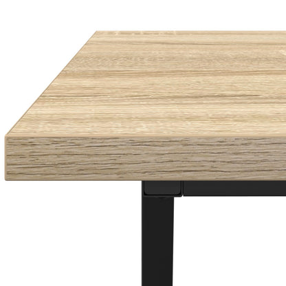 Salontafel 100X50X40 Cm Gemaakt Van Engineered Hout En Metaal Sonoma eik