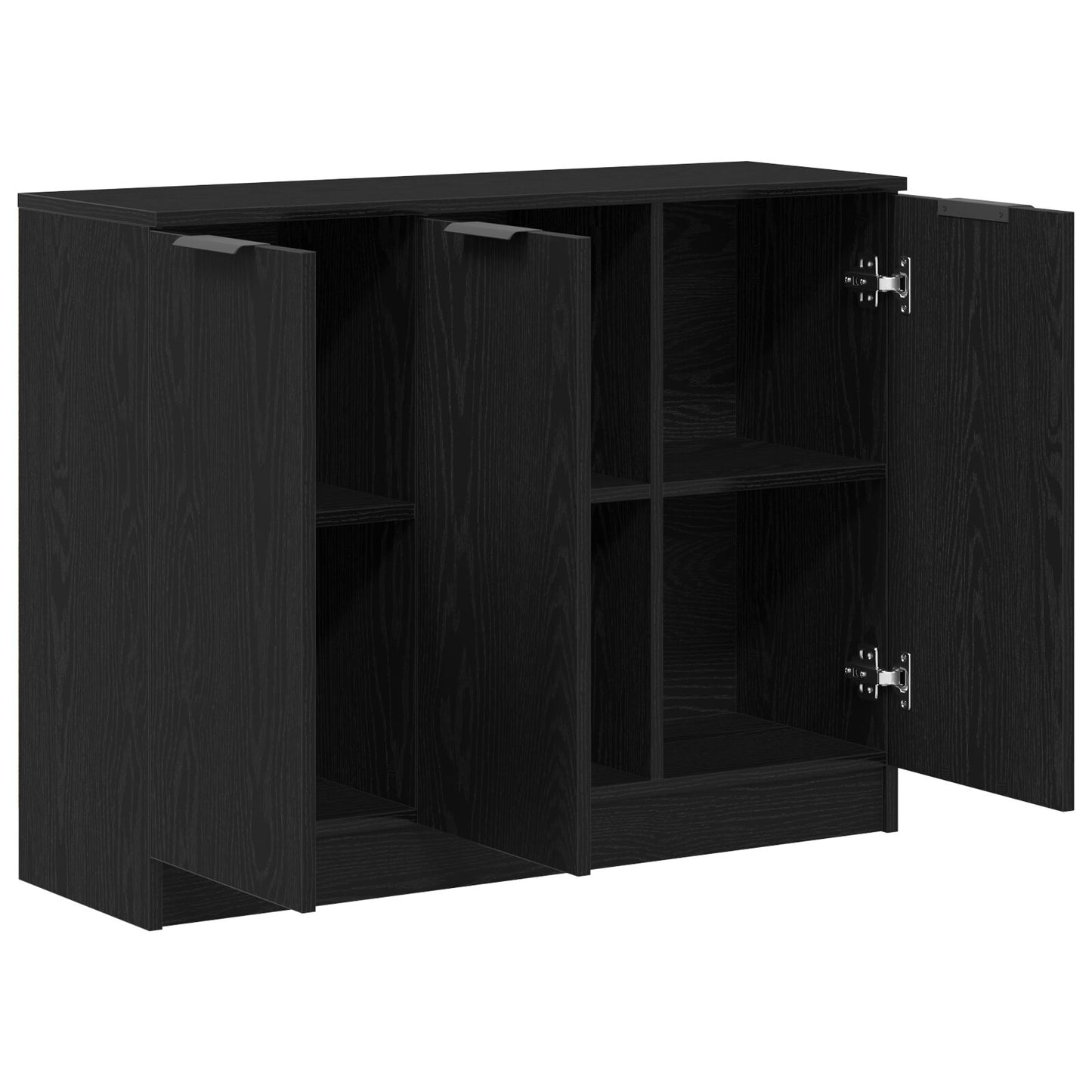 Dressoir Zwart Eiken 90,5X30X70 Cm Engineered Wood