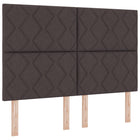 Headboard Dark Brown 144 cm Fabric
