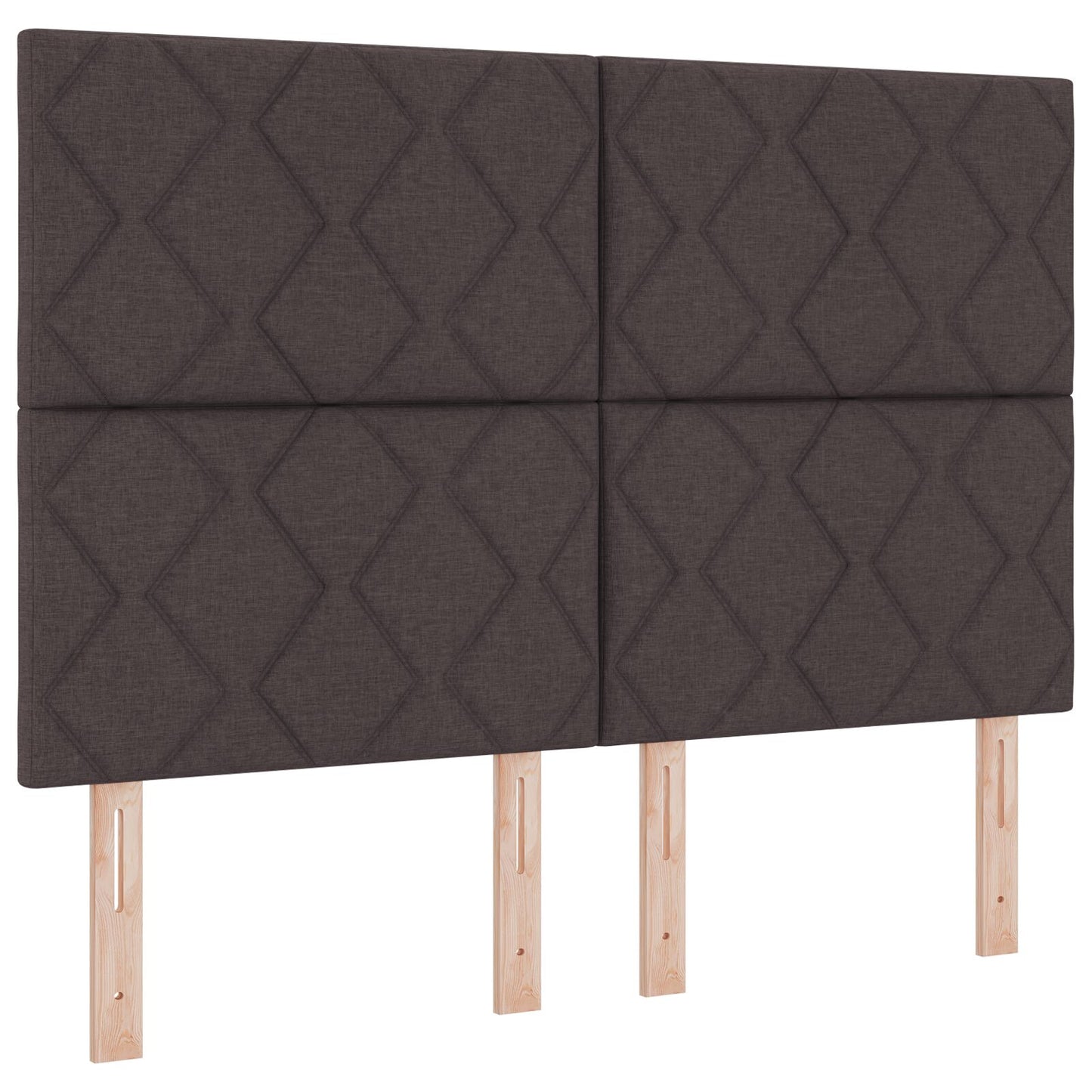 Hoofdbord met Diamantblok Ontwerp Donkerbruin 140 cm Stof