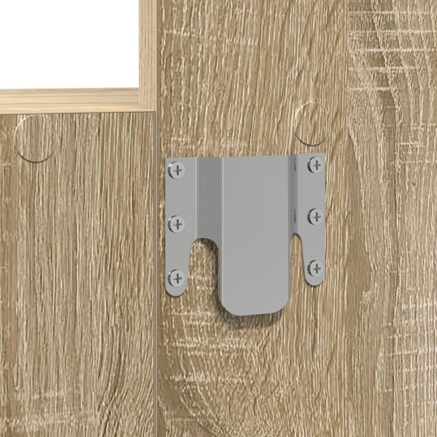 Wandgemonteerde Kaptafel Verlichting 60 x 40 x 70 cm Sonoma eiken met LED