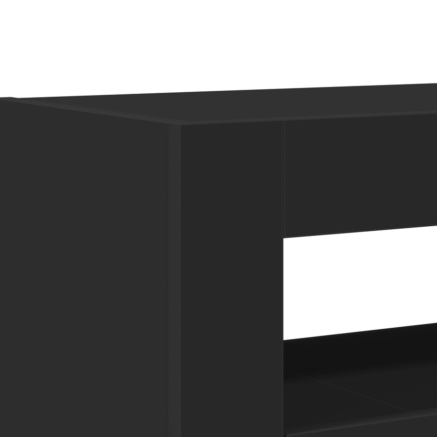 Dressoir Engineered Hout 116 X 30 X 75 Cm Dressoir Zwart