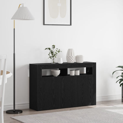 Dressoir Gefabriceerd Hout 116 X 30 X 75 Cm Zwart eiken