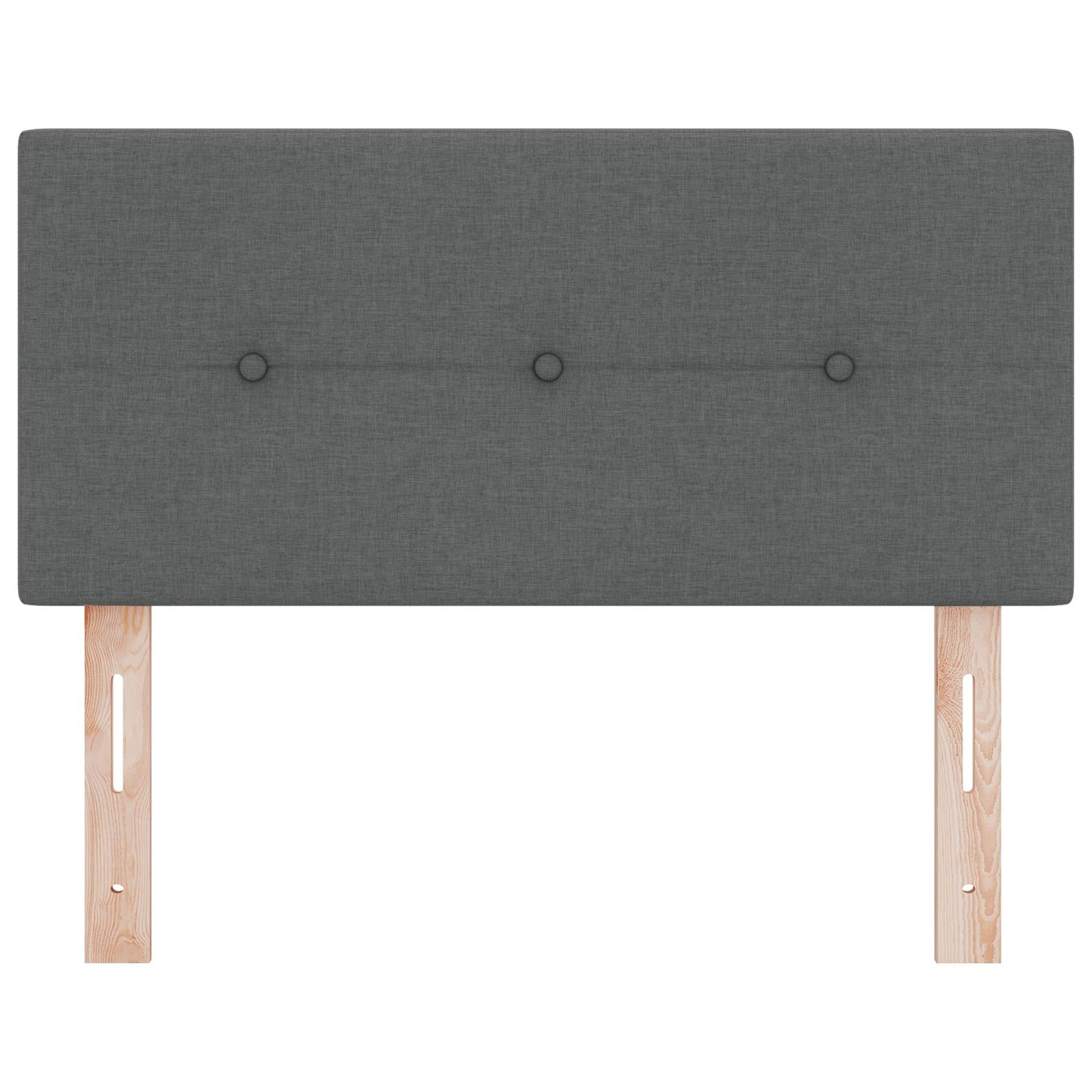 Hoofdbord Knopgestikt Stof Donkergrijs 100 cm Laag hoofdbord