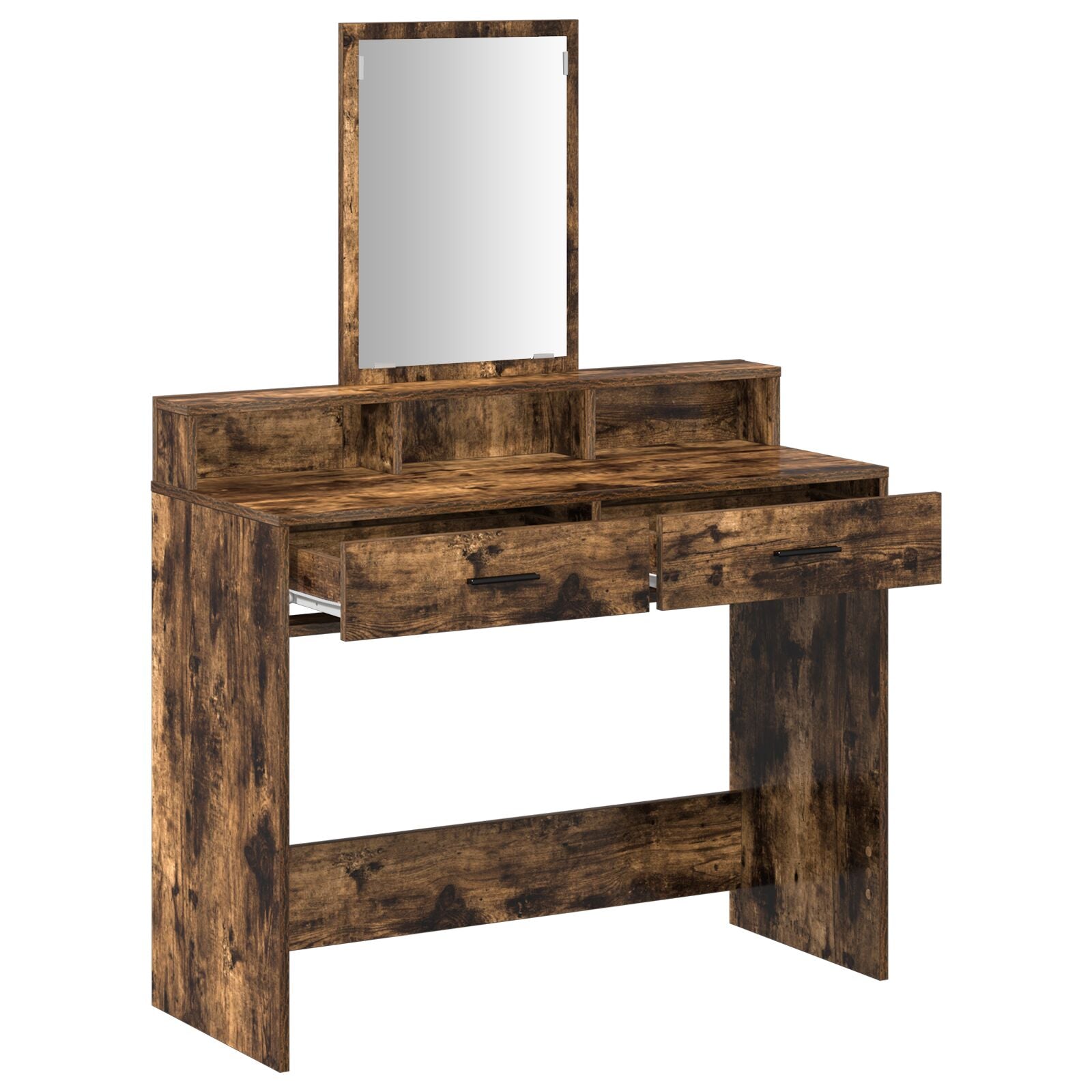 Kaptafel Met Lades 100 x 41 x 140 cm Gerookt eiken