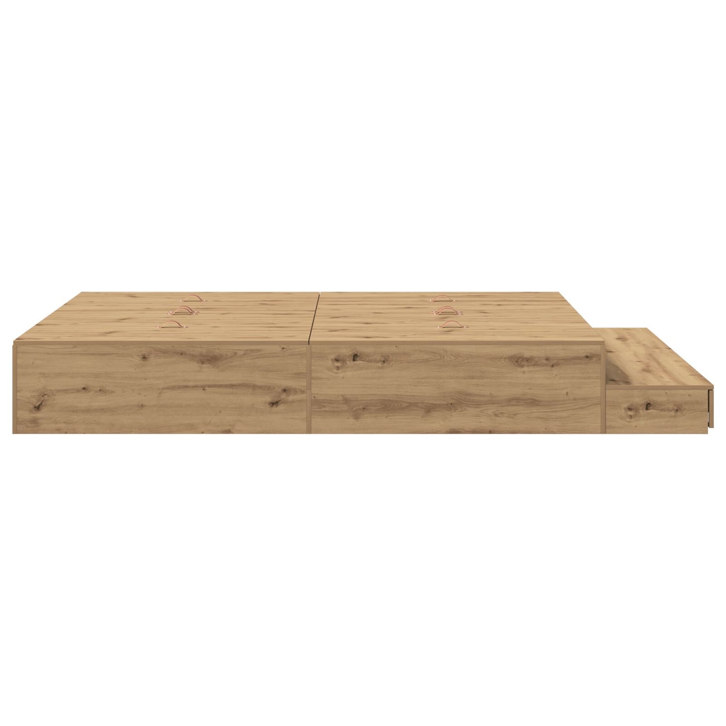 Opbergbedframe Artisan Eiken Bewerkt Hout 236,5 X 150 X 31,5 Cm Artisanaal Eiken