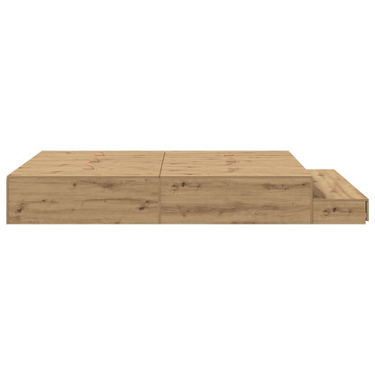 Opbergbedframe Artisan Eiken Bewerkt Hout 236,5 X 150 X 31,5 Cm Artisanaal Eiken
