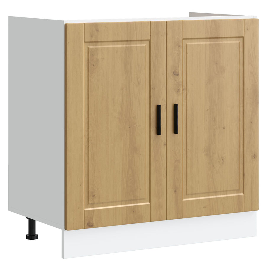Onderkast Met Wastafel ""Porto"" Artisan Eiken 80X46X84,5 Cm Bewerkt Hout