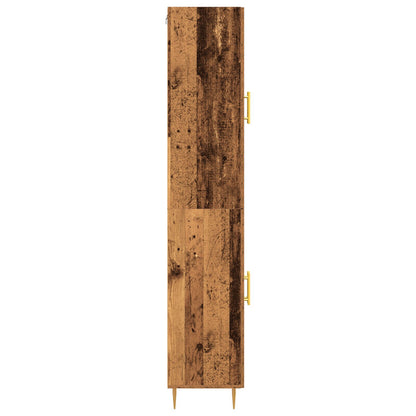 Hoogkast Oud Hout 69,5X34X180 Cm Kunststof Hout
