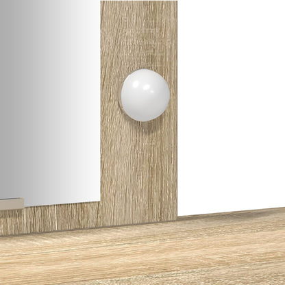 Kaptafel Met Led Verlichting In , 102X33X135 Cm Sonoma eiken