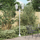 Buitenlamp 68x20x235 cm aluminium glas wit