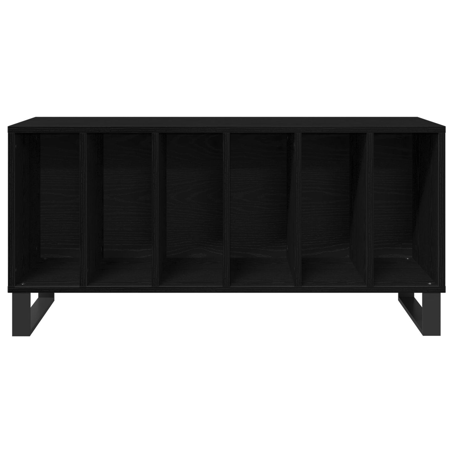 Recordkast Zwart Eiken 100X38X48 Cm Gelaagd Hout